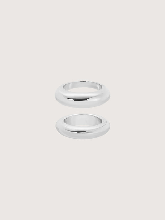 Dome Ring Set | Silver