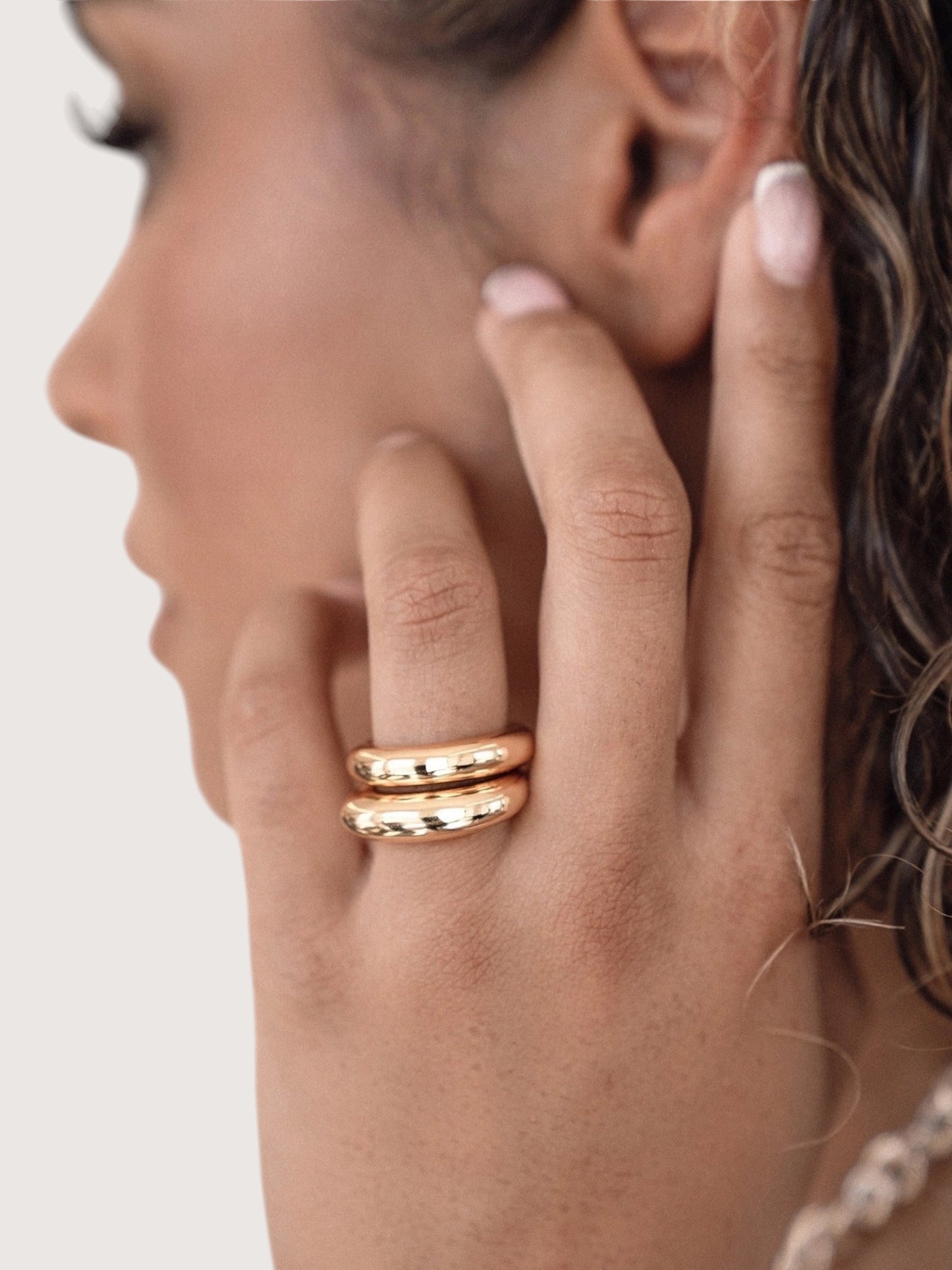 Dome Ring Set | Gold