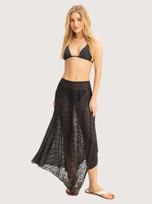 Sheer Maxi Skirt | Black