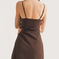 Gathered Asymmetric Cami Dress