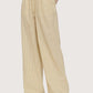 Wide Leg Striped Pants | Yellow