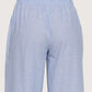 Wide Leg Striped Pants | Blue