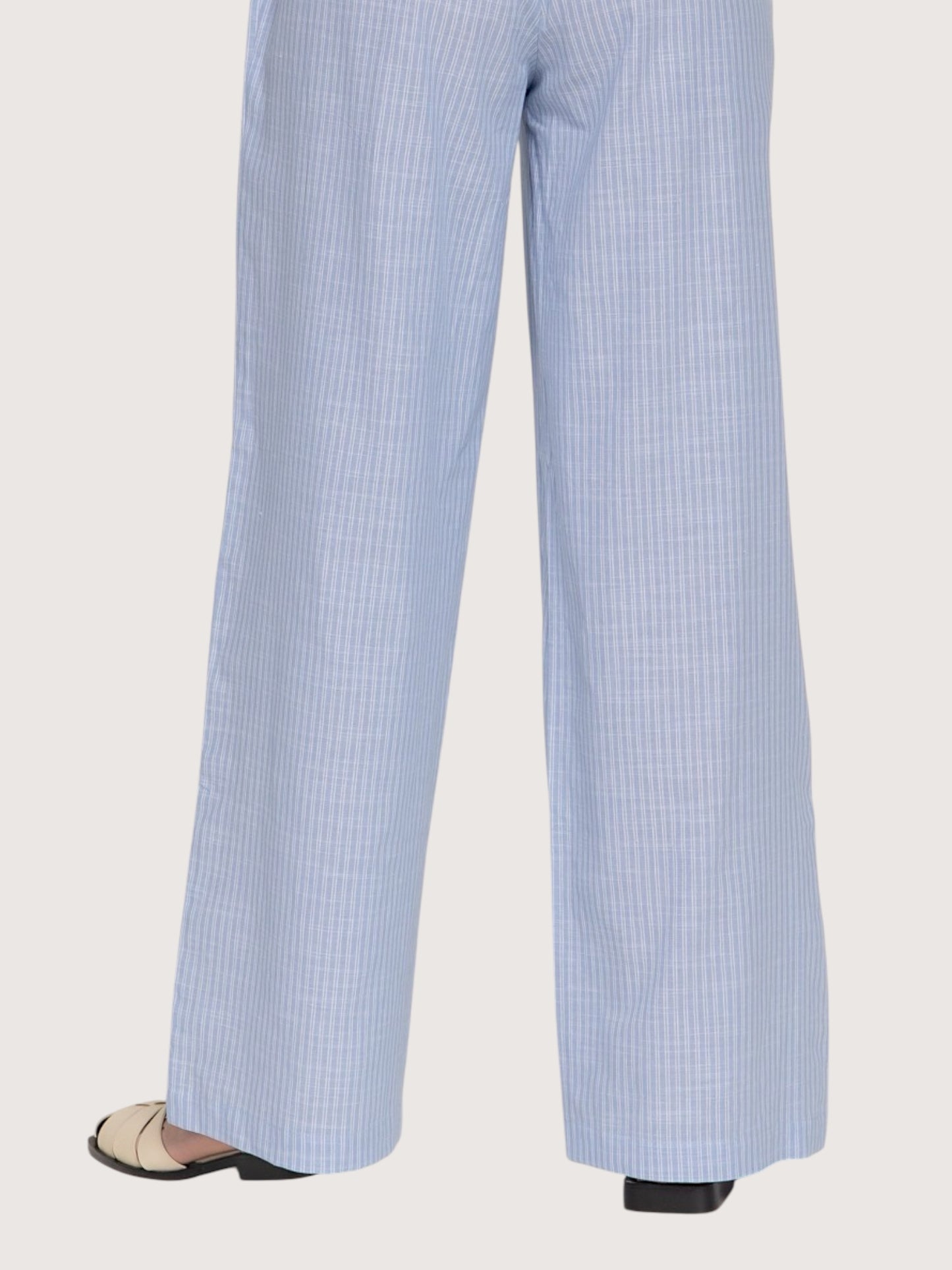 Wide Leg Striped Pants | Blue