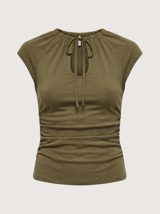 Kelsi Keyhole Top | Olive
