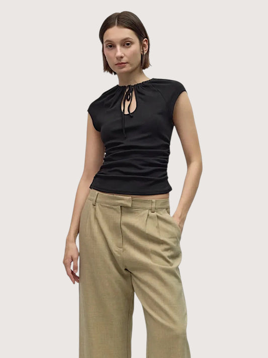 Kelsi Keyhole Top | Black