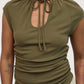 Kelsi Keyhole Top | Olive