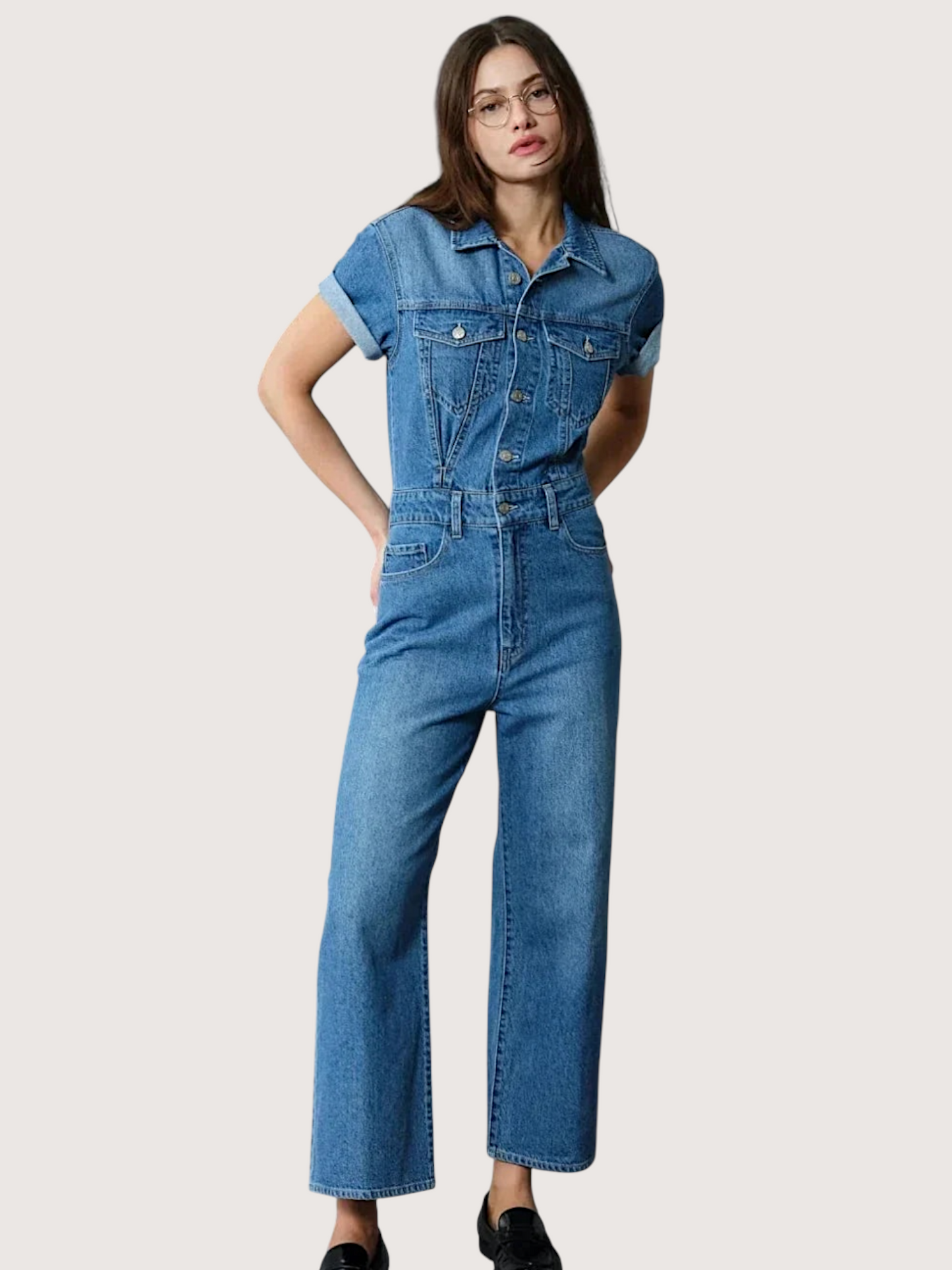 Denim Utility Jumpsuit