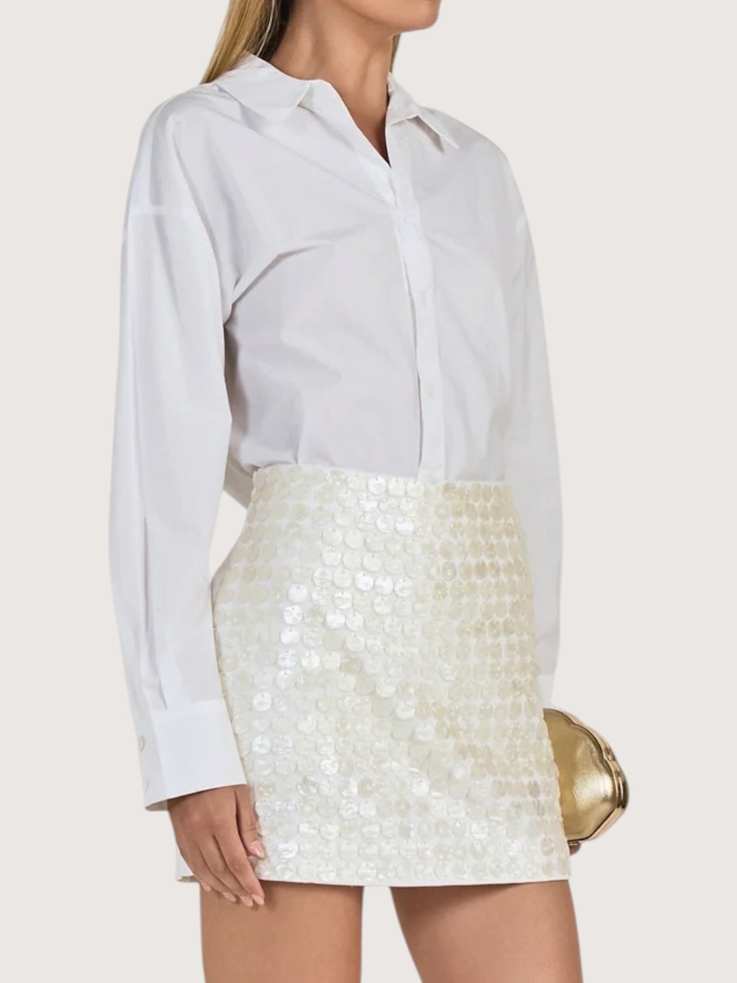 Mother of Pearl Mini Skirt