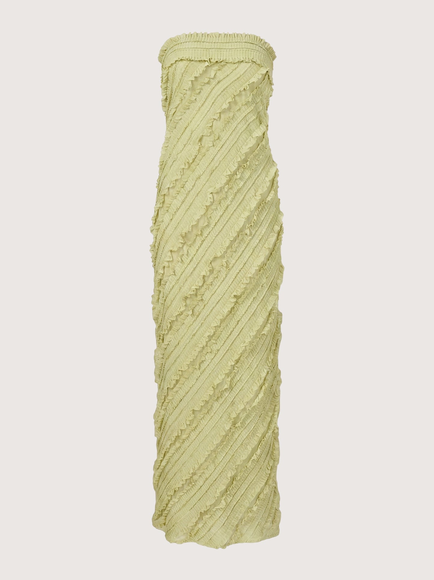 Ruffled Column Maxi Dress