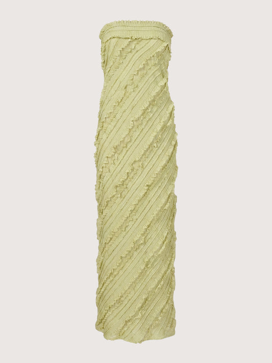 Ruffled Column Maxi Dress