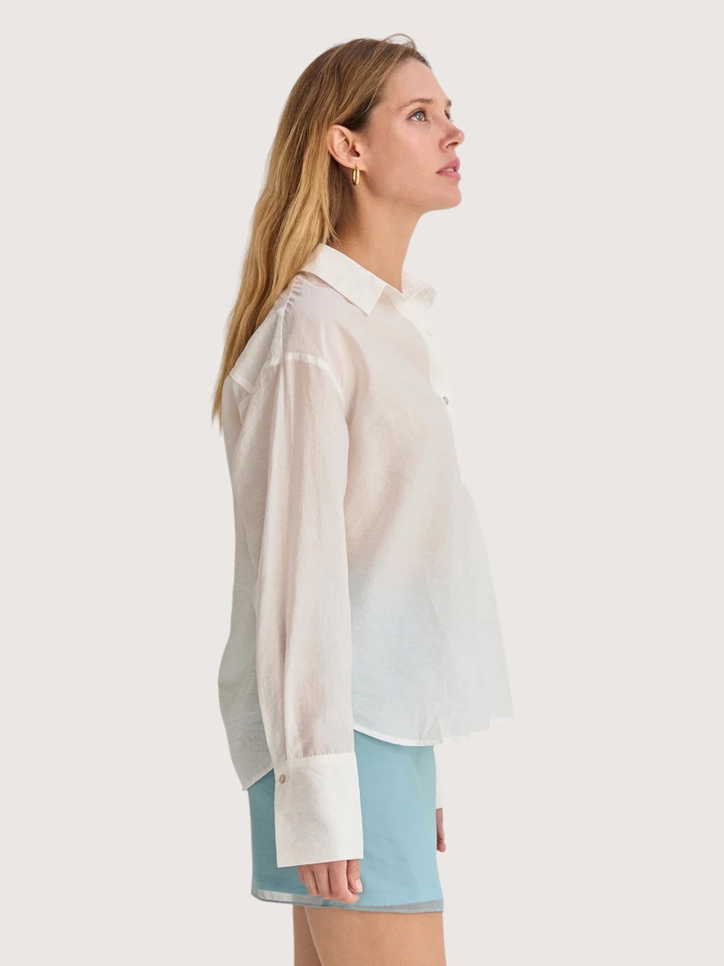 Nadia Textured Blouse | White