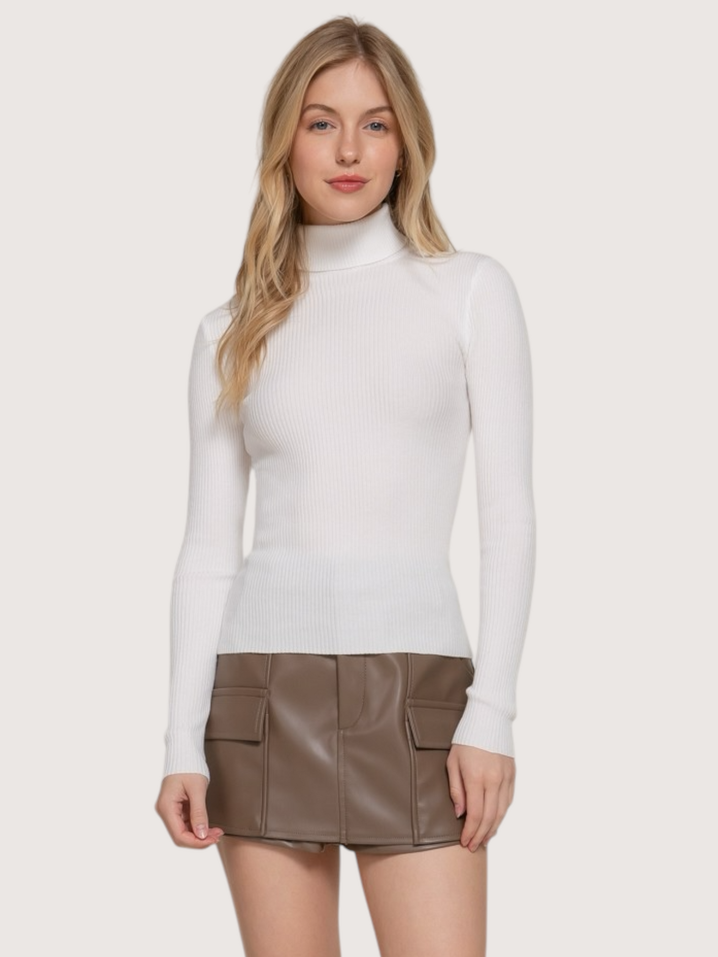 Ribbed Knit Turtleneck