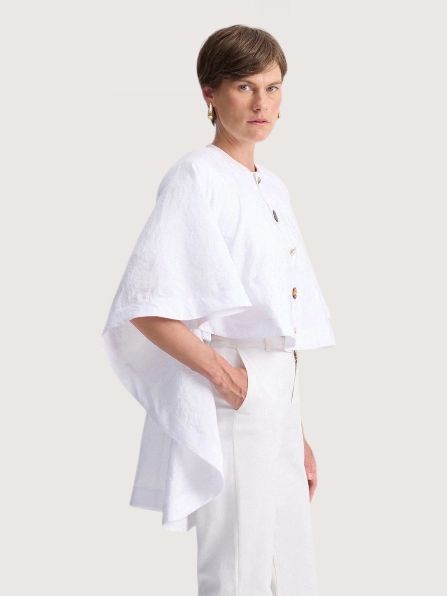 Ornate Button Poncho