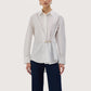 Horse Bit Poplin Blouse | White