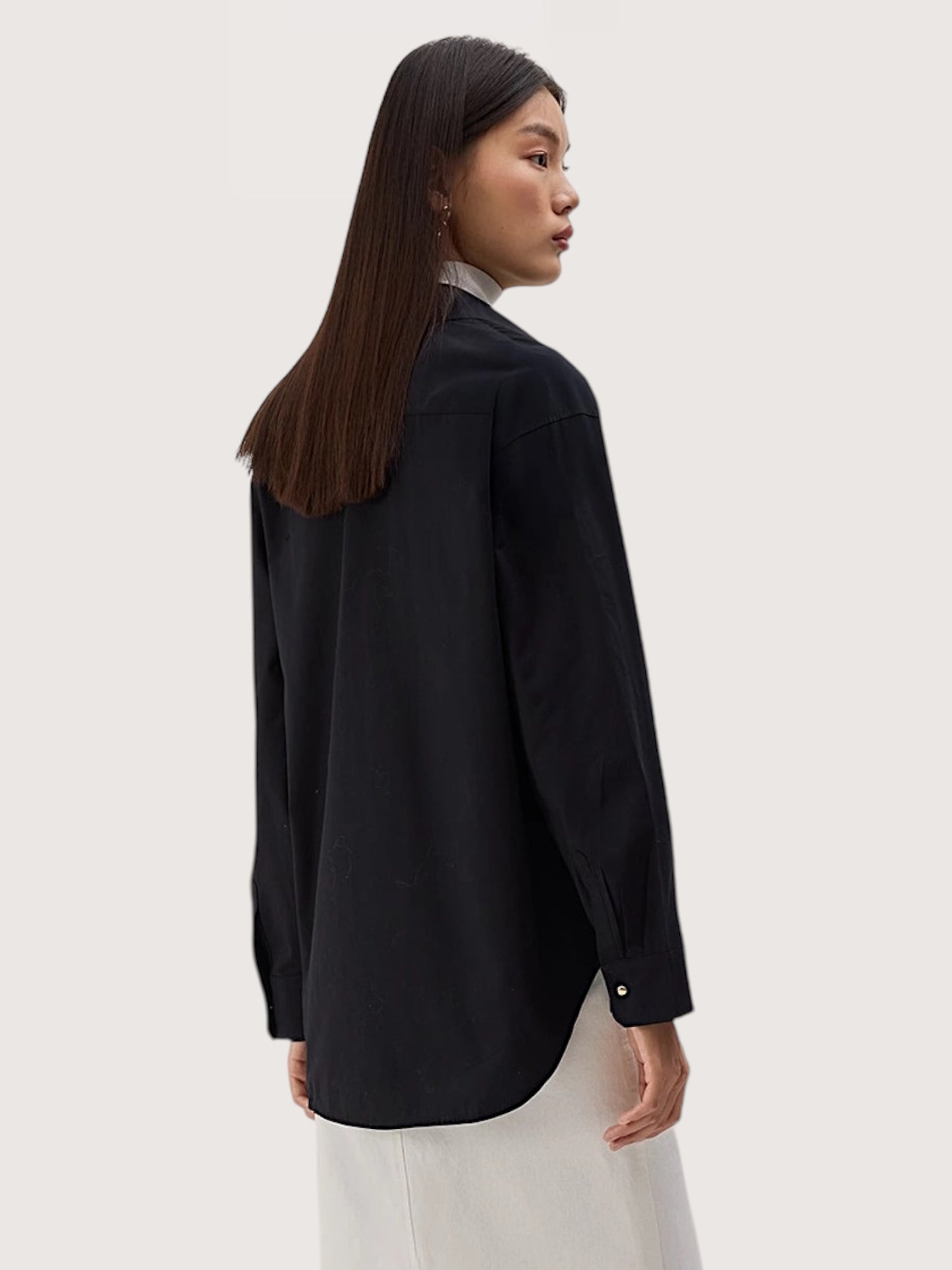 Horse Bit Poplin Blouse | Black
