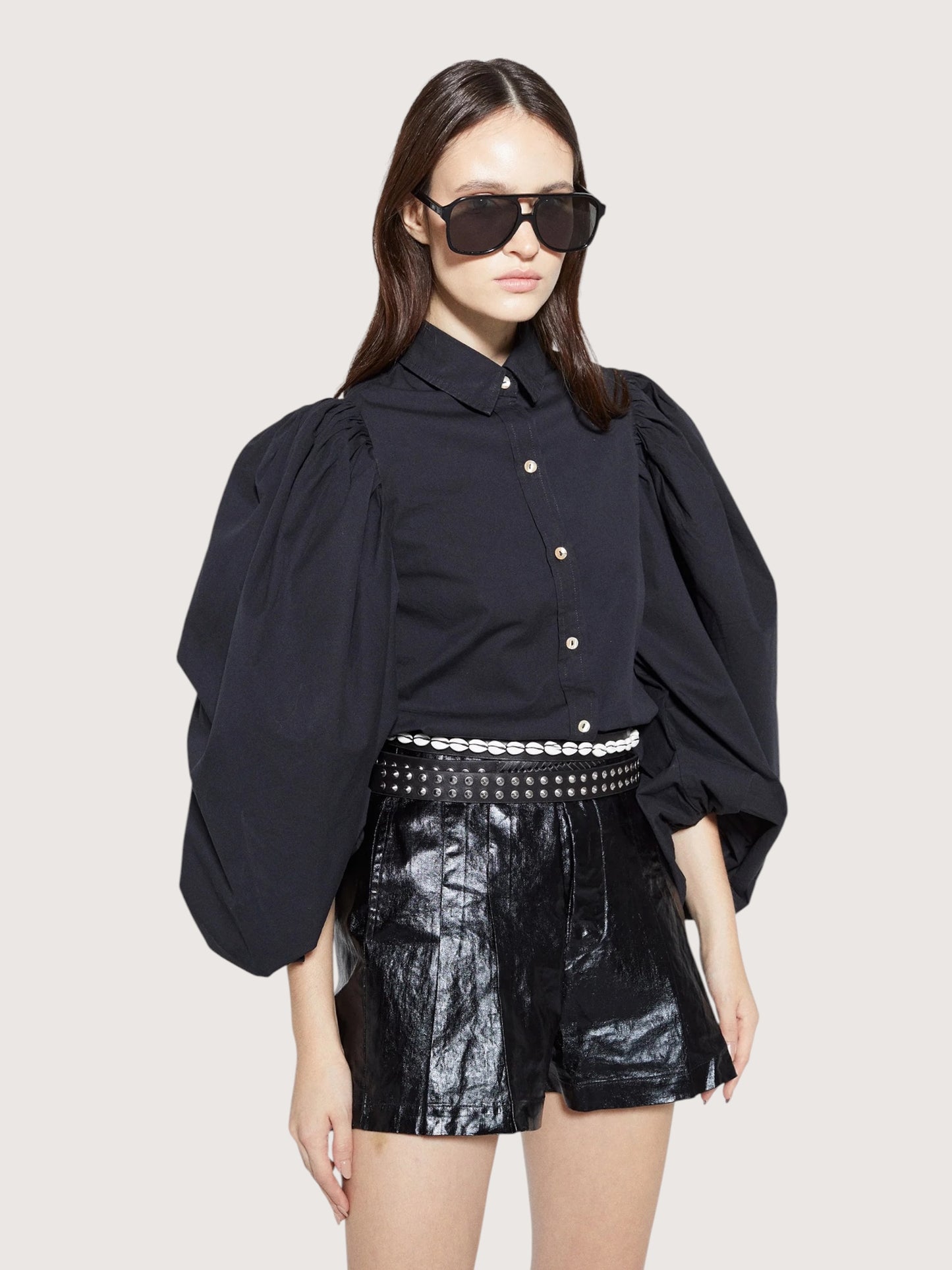 Frida Metallic Linen Short