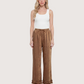 Audrey Satin Pant | Bronze