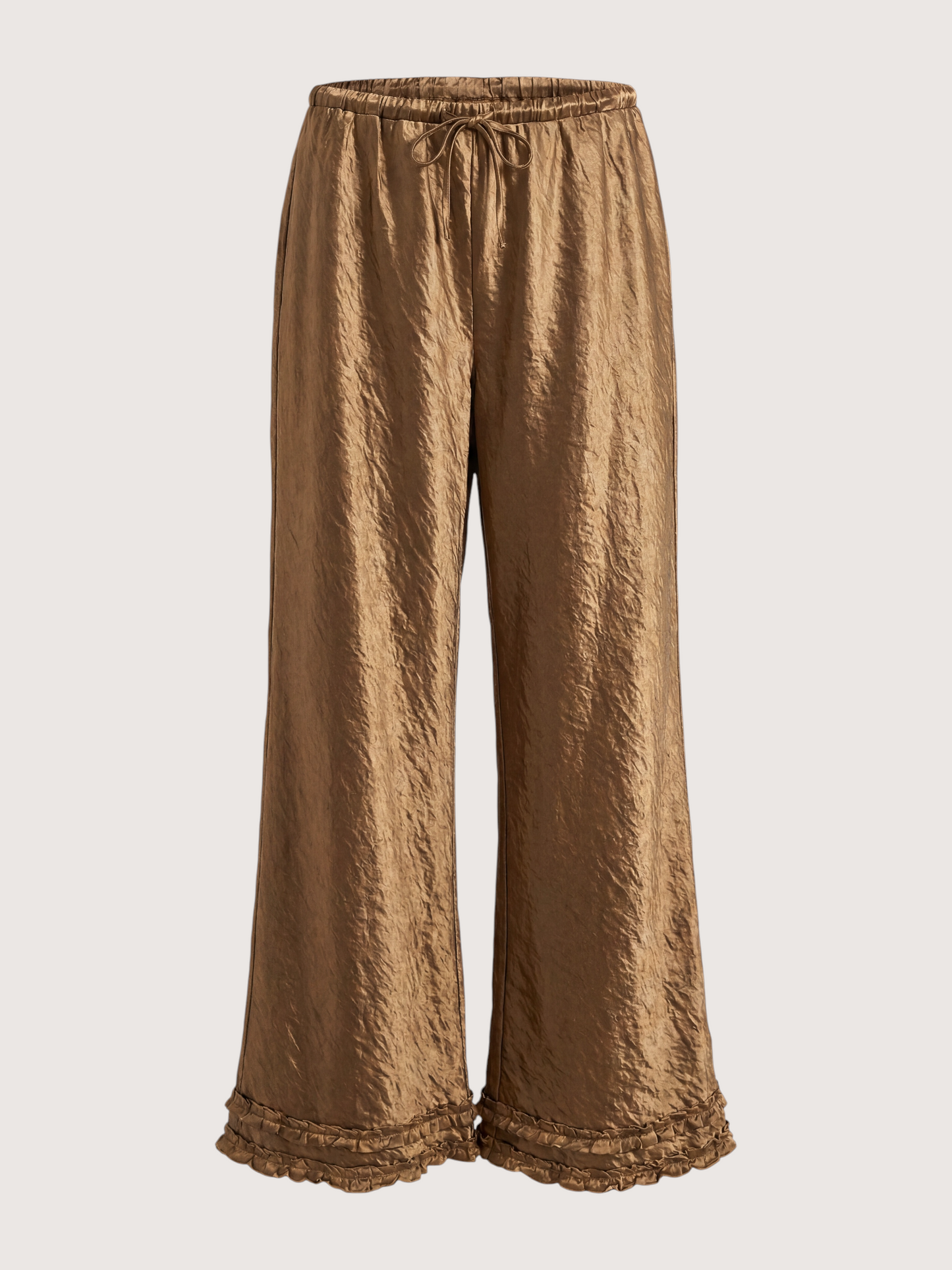 Audrey Satin Pant | Bronze