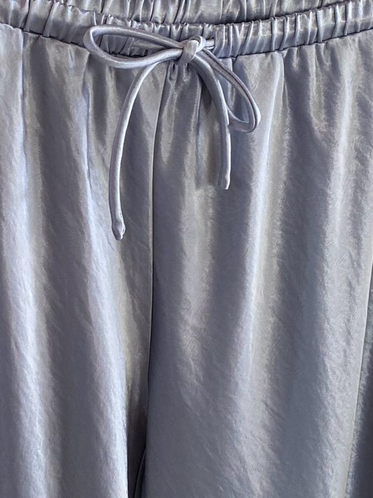 Audrey Satin Pant | Icy Blue