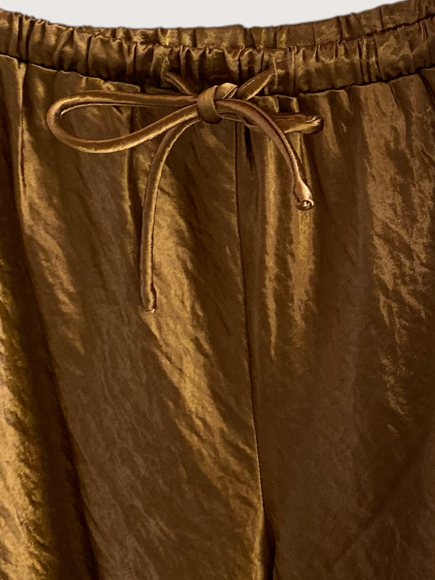 Audrey Satin Pant | Bronze