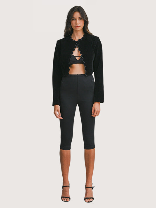 Side Zipper Capri Pant