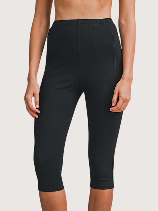 Side Zipper Capri Pant