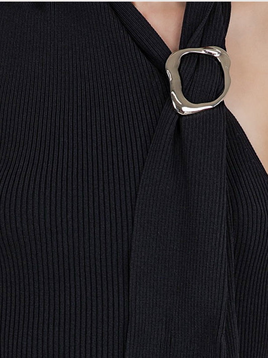 One Shoulder Scarf Top