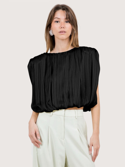 Padded Shoulder Bubble Top