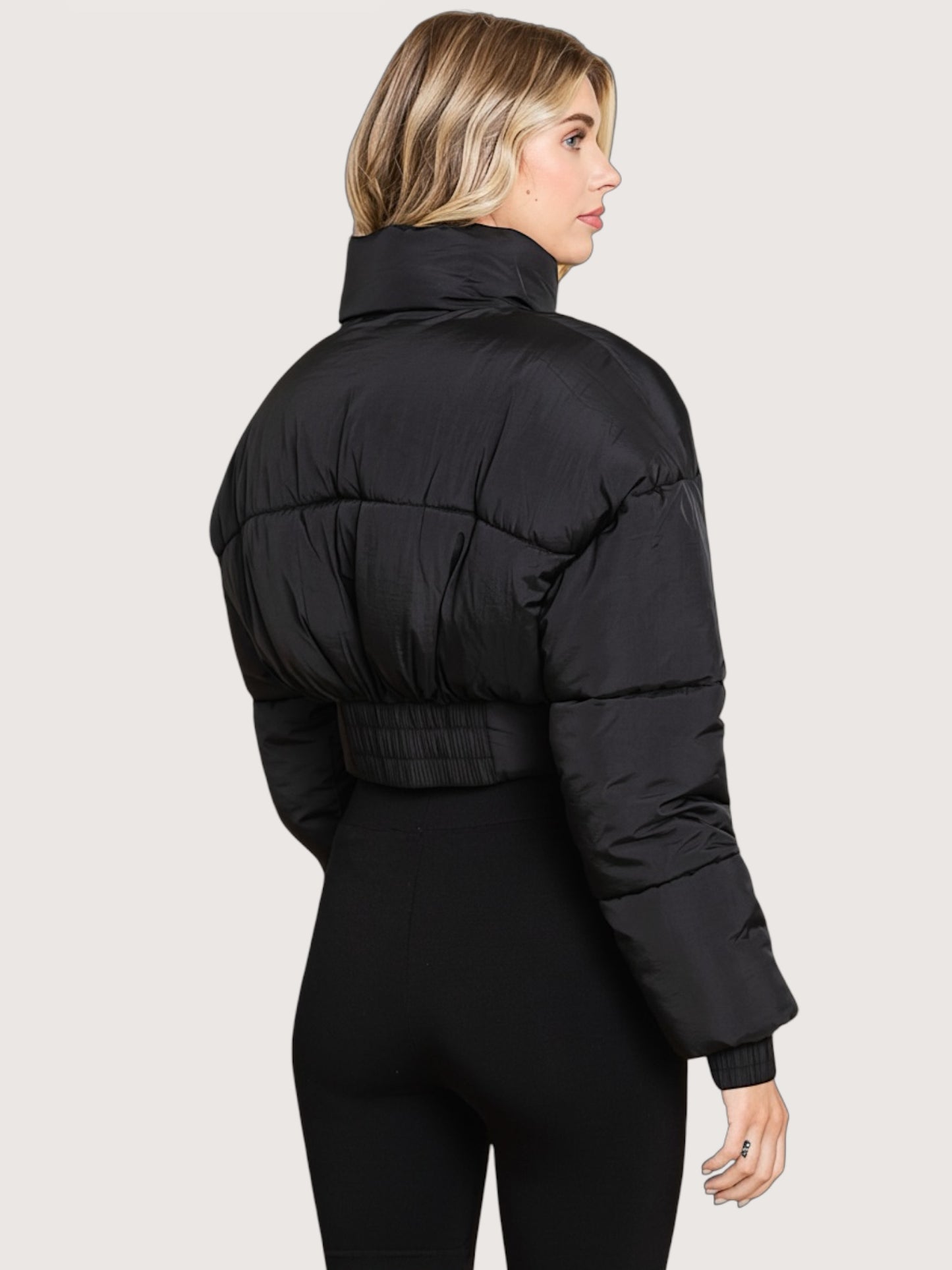 Corset Zipper Puffer Jacket