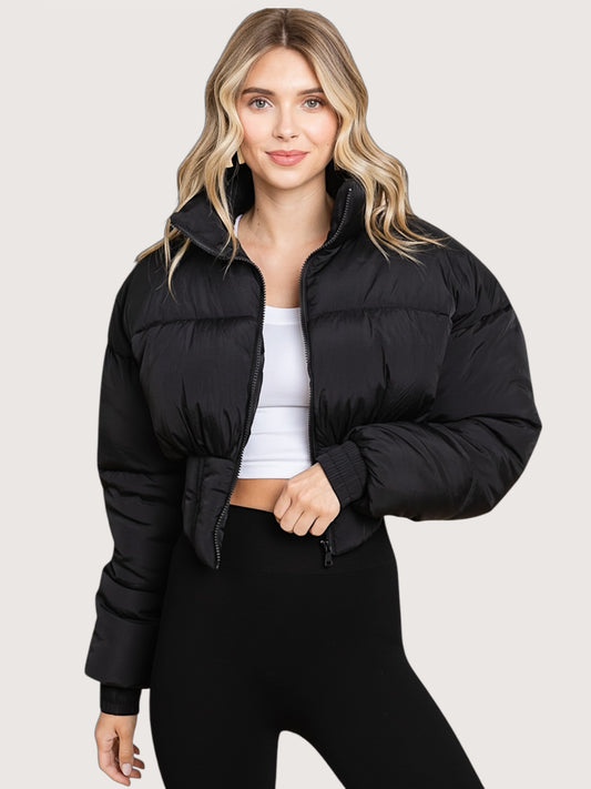 Corset Zipper Puffer Jacket