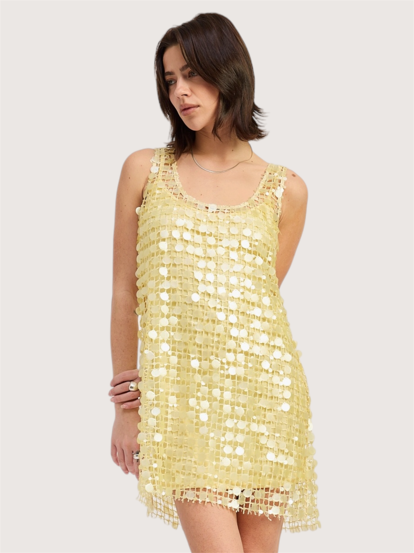 Mini Mesh Sequin Dress