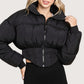 Corset Zipper Puffer Jacket