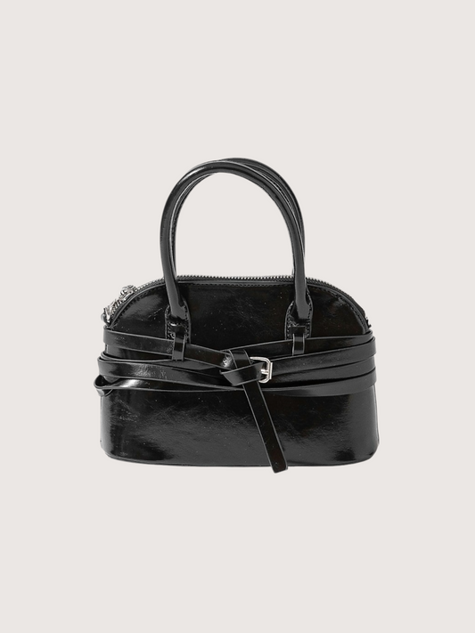 Multi Strap Buckle Bag | Black
