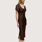 Crushed Satin Slip Dress