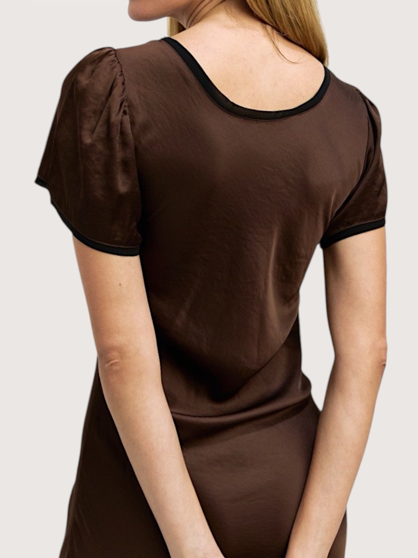Crushed Satin Slip Dress