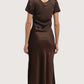 Crushed Satin Slip Dress