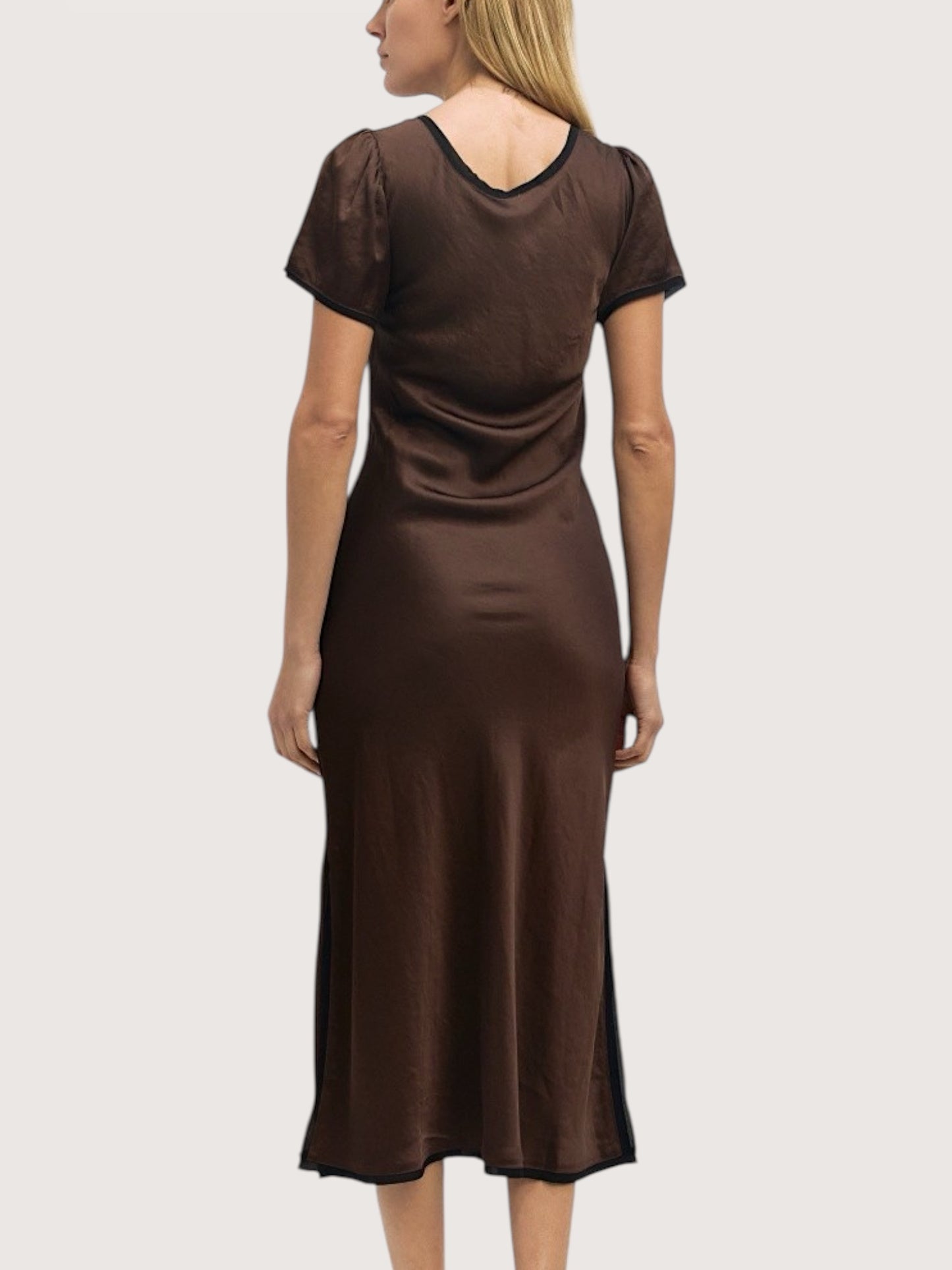 Crushed Satin Slip Dress