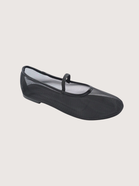 Mesh Ballet Flat | Black