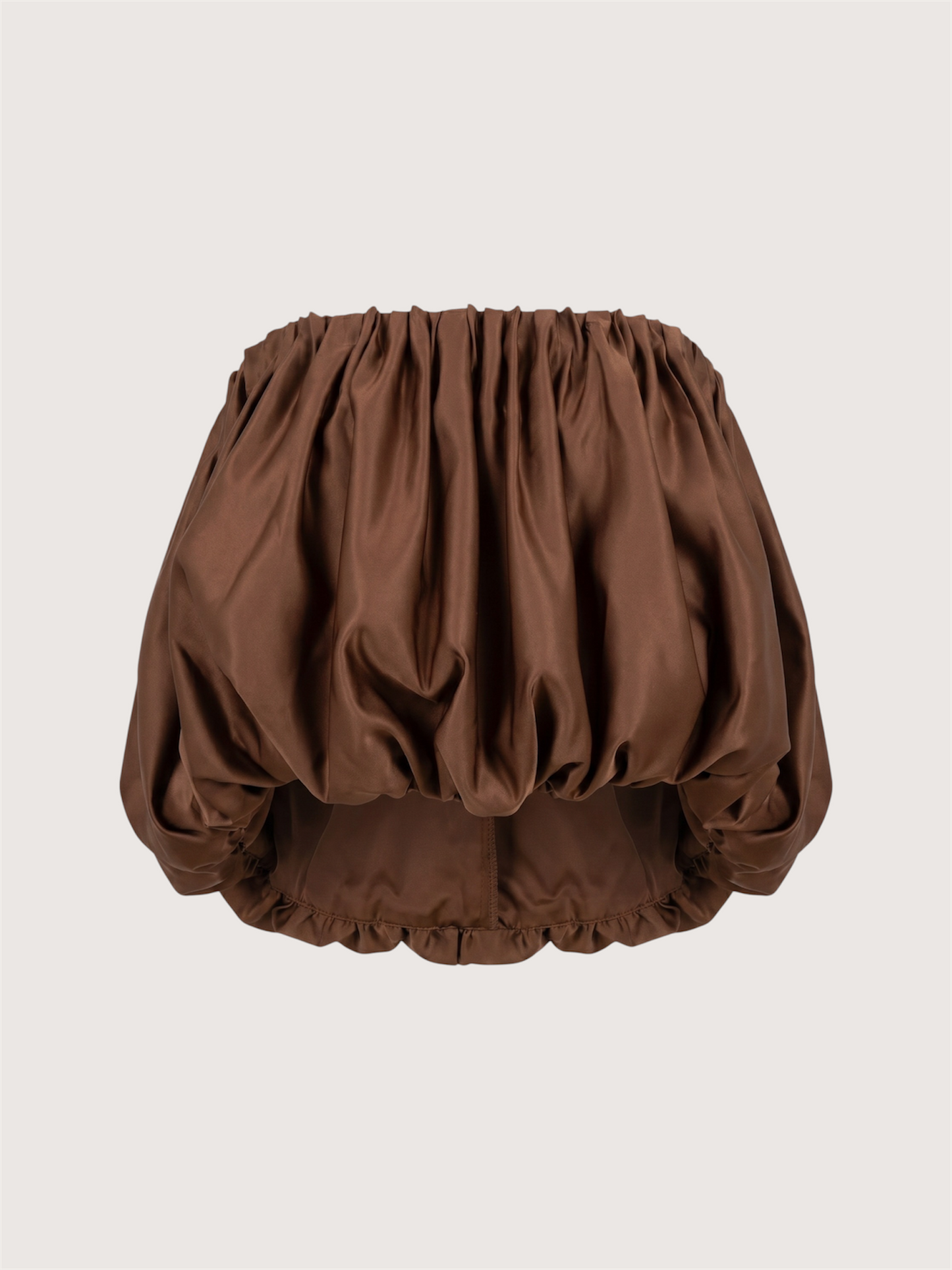 Pleated Satin Bubble Top