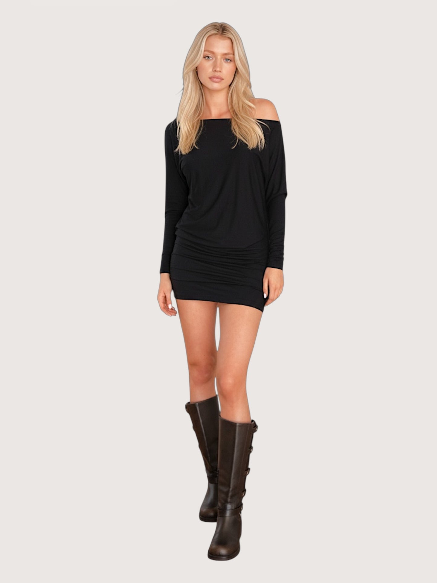 Banded Hem Jersey Dress