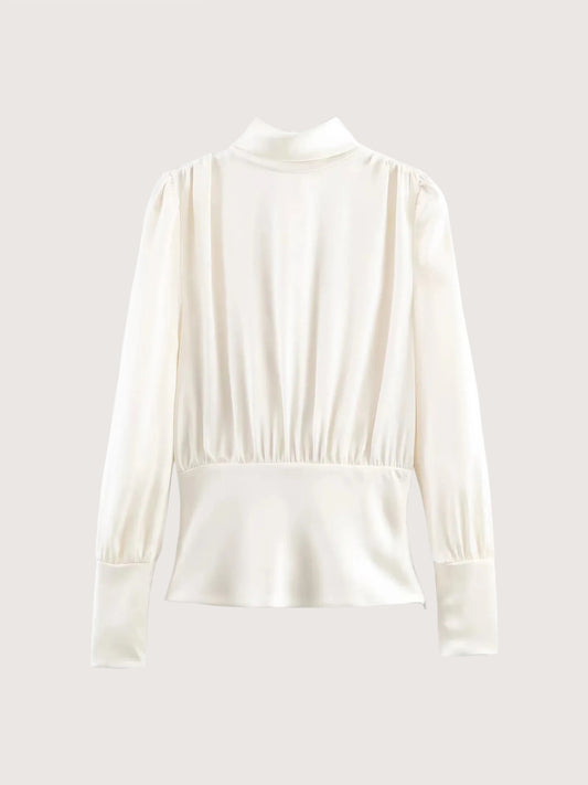 High Neck Blouse | Off White