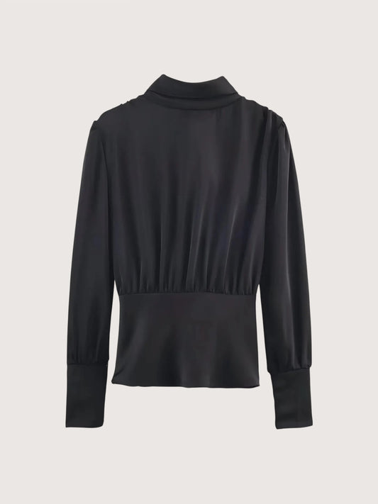 High Neck Blouse | Black