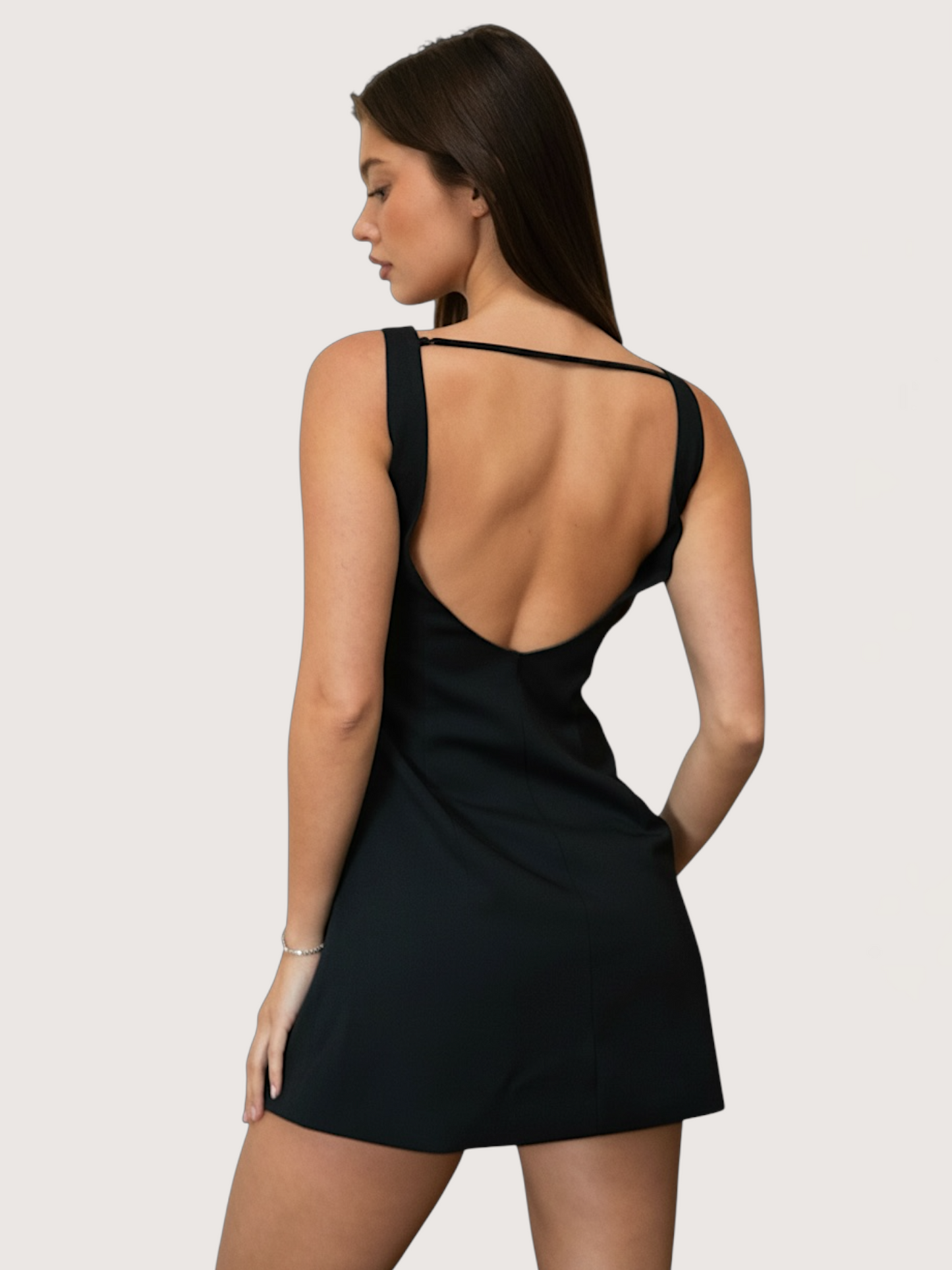 Boat Neck Mini Dress