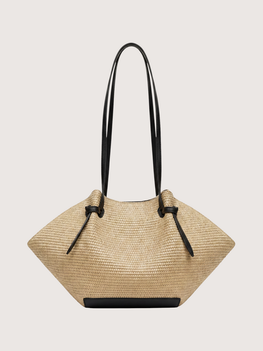Knotted Strap Straw Bag