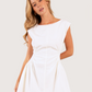 Cap Sleeve Mini Dress | White