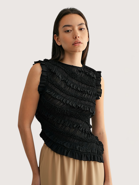 Asymmetric Ruffle Top