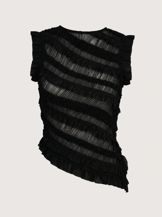 Asymmetric Ruffle Top