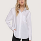 LS Linen Blend Top | White