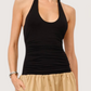 Drop Hem Halter Dress