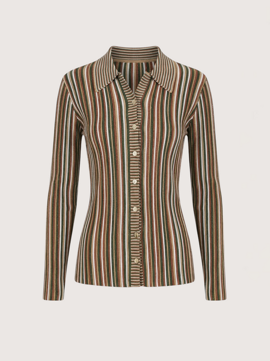 Capri Metallic Stripe Top